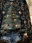 Women Christmas Crew Neck Printing Casual Spring/Fall Long Sleeve Sweatshirt