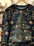 Women Christmas Crew Neck Printing Casual Spring/Fall Long Sleeve Sweatshirt