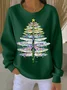 Women Christmas Crew Neck Printing Casual Spring/Fall Long Sleeve Sweatshirt