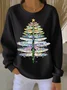 Women Christmas Crew Neck Printing Casual Spring/Fall Long Sleeve Sweatshirt