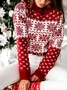 Women Plain Printing Winter Casual Long Sleeve Crew Neck Sweater