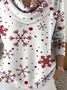 Women Christmas Printing Spring/Fall Casual Long Sleeve Cowl Neck Sweater