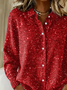 Women Christmas Printing Long Sleeve Shawl Collar Vintage Spring/Fall Cardigan Outerwear