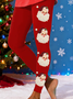 Women Santa Claus Casual All Season Printing Long Leggings