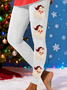 Women Santa Claus Casual All Season Printing Long Leggings