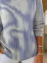 Women Abstract Printing Spring/Fall Casual Long Sleeve Crew Neck Sweater