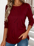 Women Striped Long Sleeve Tee T-shirt Crew Neck Casual Spring/Fall Top