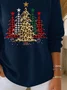 Women Christmas Tree Printing Spring/Fall Casual Long Sleeve Crew Neck Sweater