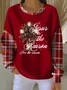 Women Christmas Crew Neck Printing Casual Spring/Fall Long Sleeve Sweatshirt