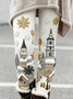 Women Christmas Casual All Season Printing Long Leggings