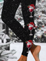 Women Christmas Casual All Season Printing Long Leggings