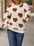 Women Heart/Cordate Hoodie Printing Casual Spring/Fall Long Sleeve Sweatshirt