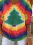 Women Christmas Long Sleeve Tee T-shirt V Neck Printing Casual Spring/Fall Top