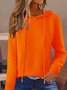 Women Plain Split Joint Winter Casual Long Sleeve Hoodie Sweater