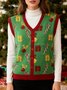 Christmas Regular Fit Acrylic Elegant Vest