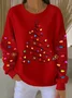 Women Christmas Crew Neck Casual Spring/Fall Long Sleeve Sweatshirt