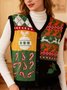 Christmas Regular Fit Acrylic Elegant Vest