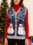Christmas Regular Fit Acrylic Elegant Vest