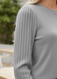 Women's Long Sleeve Blouse Spring/Fall Plain Crew Neck Balloon Sleeve Daily Going Out Casual Top