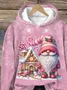 Women Christmas Spring/Fall Printing Long Sleeve Casual Daily Hoodie