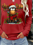 Women Christmas Long Sleeve Tee T-shirt Crew Neck Casual Spring/Fall Tunic Top