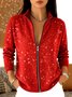 Women Plain Long Sleeve Casual Spring/Fall Cardigan Outerwear