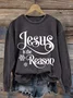 Women Text Letters Crew Neck Printing Casual Spring/Fall Long Sleeve Sweatshirt