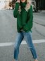 Women Plain Split Joint Winter Street Long Sleeve Turtleneck Sweater