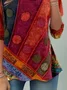 Women Abstract Long Sleeve Tee T-shirt Crew Neck Casual Spring/Fall Tunic Top