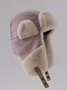 Winter Knitted Thickened Fleece-lined Neck Protector Warm Jacquard Pattern Versatile Casual Ear-covering Hat