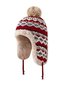 Winter Knitted Thickened Fleece-lined Neck Protector Warm Jacquard Pattern Versatile Casual Ear-covering Hat