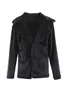 Women Spring/Fall Outerwear Casual Split Joint Plain Long Sleeve Lapel Collar Jacket