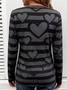 Women Striped Long Sleeve Tee T-shirt Crew Neck Casual Spring/Fall Tunic Top