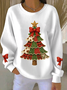 Women Christmas Crew Neck Printing Casual Spring/Fall Long Sleeve Sweatshirt