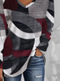 Women Abstract Long Sleeve Tee T-shirt V Neck Printing Casual Spring/Fall Graphic Tee Top