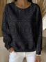 Women Abstract Crew Neck Printing Casual Spring/Fall Long Sleeve Sweatshirt