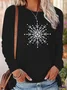 Women Christmas Long Sleeve Tee T-shirt Crew Neck Casual Spring/Fall Tunic Top