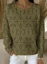 Women Abstract Crew Neck Printing Casual Spring/Fall Long Sleeve Sweatshirt