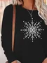 Women Christmas Long Sleeve Tee T-shirt Crew Neck Casual Spring/Fall Tunic Top