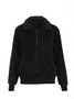 Women Spring/Fall Outerwear Casual Split Joint Plain Long Sleeve Shawl Collar Jacket