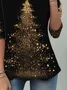 Women Christmas Long Sleeve Tee T-shirt Crew Neck Casual Spring/Fall Tunic Top