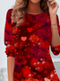 Women Floral Long Sleeve Tee T-shirt Crew Neck Casual Spring/Fall Tunic Top