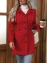 Women Spring/Fall Outerwear Casual Split Joint Plain Long Sleeve Shawl Collar Jacket