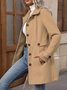 Women Spring/Fall Outerwear Casual Split Joint Plain Long Sleeve Shawl Collar Jacket