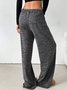 Women Striped Long Elastic Waist Pants Casual Spring/Fall Trousers
