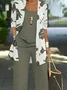 Women Floral Two-Piece Set Daily Long Sleeve Casual Spring/Fall Multi-Piece Set Matching Set