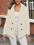 Women Spring/Fall Outerwear Vintage Split Joint Plain Long Sleeve Stand Collar Jacket