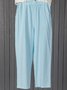 Paneled Linen Casual Pants
