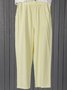 Paneled Linen Casual Pants
