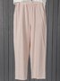 Paneled Linen Casual Pants